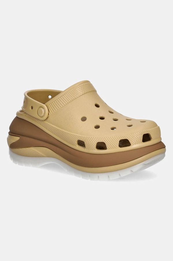 Crocs Natikače Crocs Mega Crush Matte Clog za žene, boja: bež, s platformom, 210749