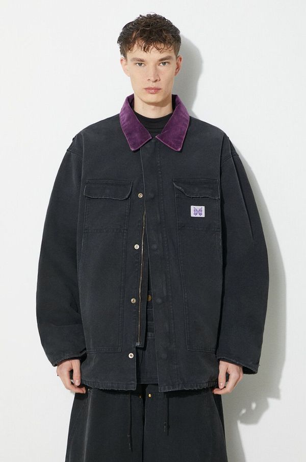 Needles Traper jakna Needles Lumberjack Coat za muškarce, boja: crna, za zimu, oversize, NS157