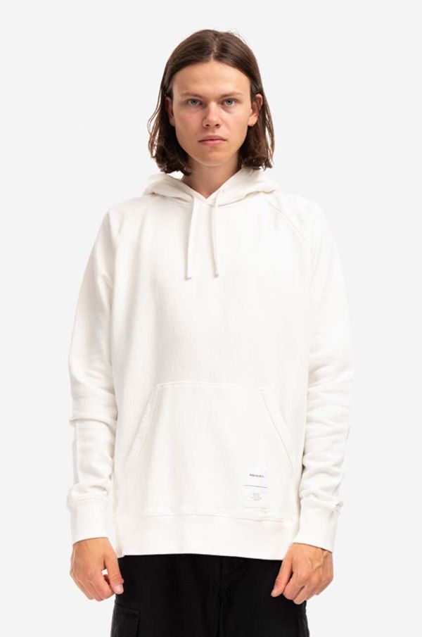 Norse Projects Pamučna dukserica Norse Projects  Kristian Tab Series Hood za muškarce, boja: bež, s kapuljačom, glatka, N20.1294.0957-0957