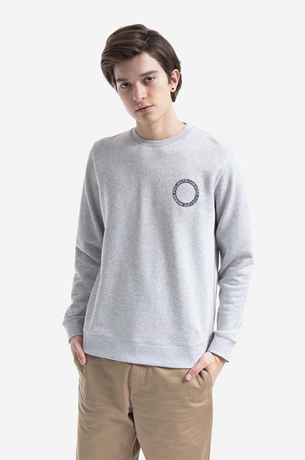 Norse Projects Pamučna dukserica Norse Projects Vagn BMC logo print za muškarce, boja: siva, s tiskom, N20.1284.1026-1026