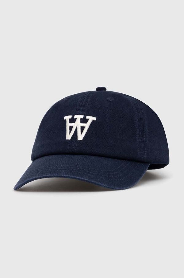 Norse Projects Pamučna kapa sa šiltom Norse Projects Felt N Twill Sports Cap boja: tamno plava, s aplikacijom, N80.0128.7004