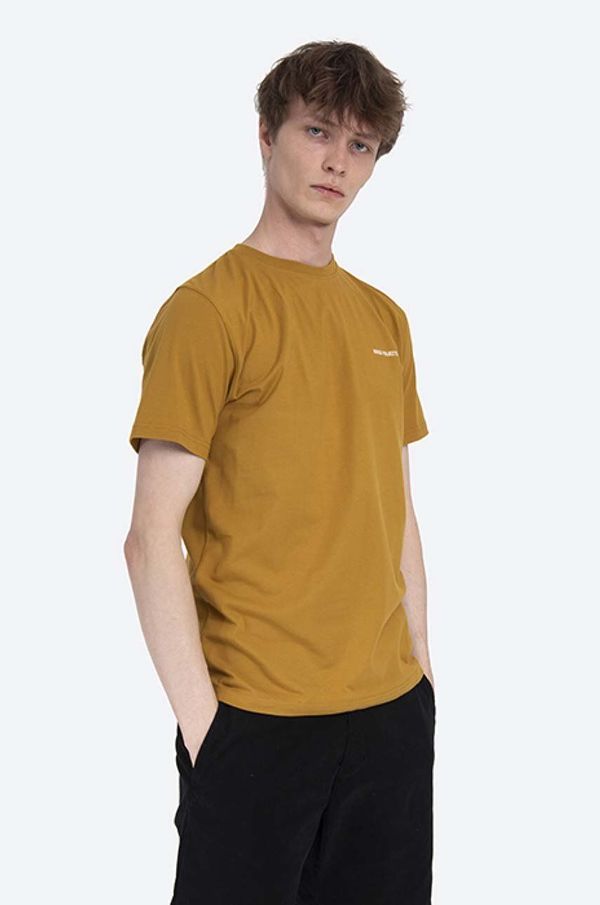 Norse Projects Pamučna majica Norse Projects boja: žuta, glatki model, N01.0546.3035-3035