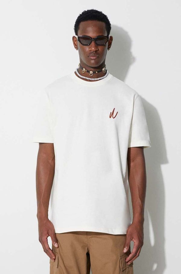 Norse Projects Pamučna majica Norse Projects Johannes Organic Chain Stitch  Logo T-shirt boja: bež, s aplikacijom, N01-0648-0957 N01.0648.0957