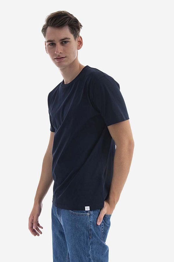 Norse Projects Pamučna majica Norse Projects Niels Standard SS boja: tamno plava, glatki model, N01.0559.7004-7004