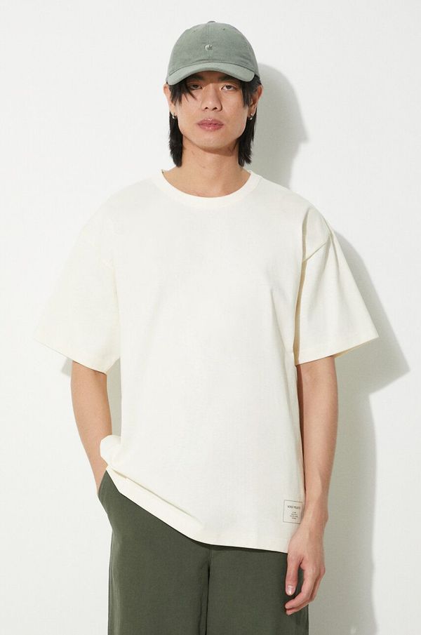 Norse Projects Pamučna majica Norse Projects Simon Loose Printed za muškarce, boja: bež, s tiskom, N01.0656.0957