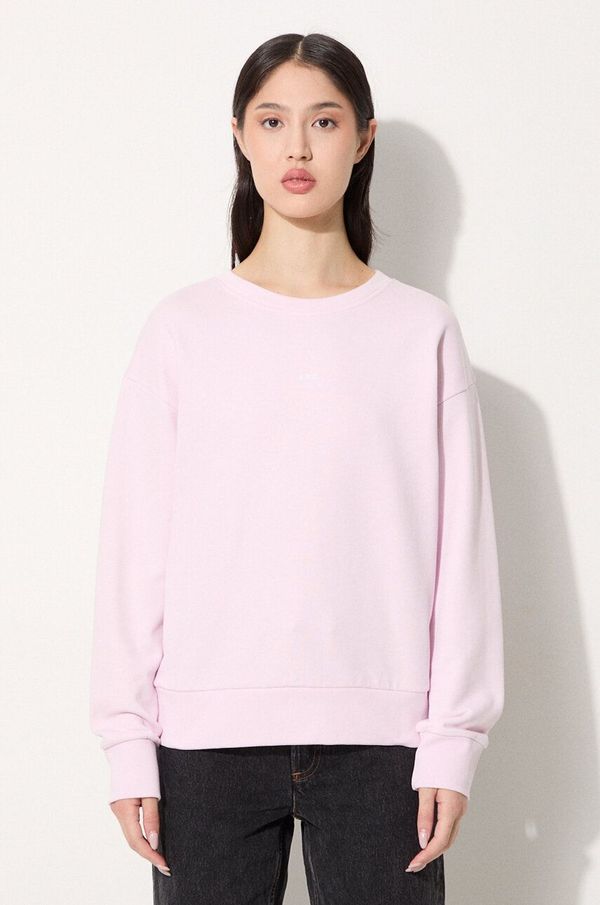 A.P.C. Pamučna dukserica A.P.C. Sweat Annie za žene, boja: ružičasta, bez uzorka