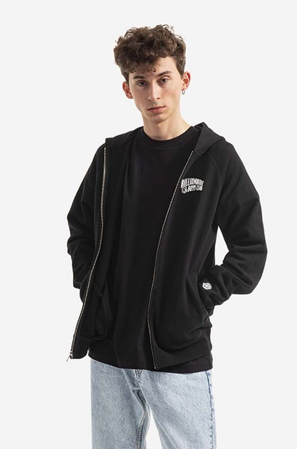 Billionaire Boys Club Pamučna dukserica Billionaire Boys Club za muškarce, boja: crna, s kapuljačom, s tiskom, BC006-HEATHERGRE