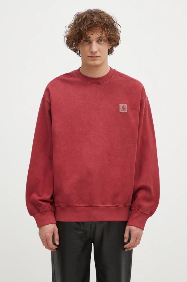 Carhartt WIP Pamučna dukserica Carhartt WIP Vista Sweat za muškarce, boja: crvena, s aplikacijom, I029522.H8GD