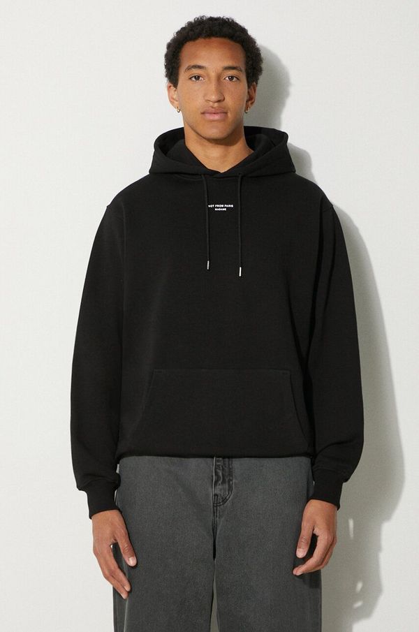 Drôle de Monsieur Pamučna dukserica Drôle de Monsieur Le Hoodie Slogan a Poche Classique za muškarce, boja: crna, s kapuljačom, bez uzorka, PERM-HO161-CO127-BL