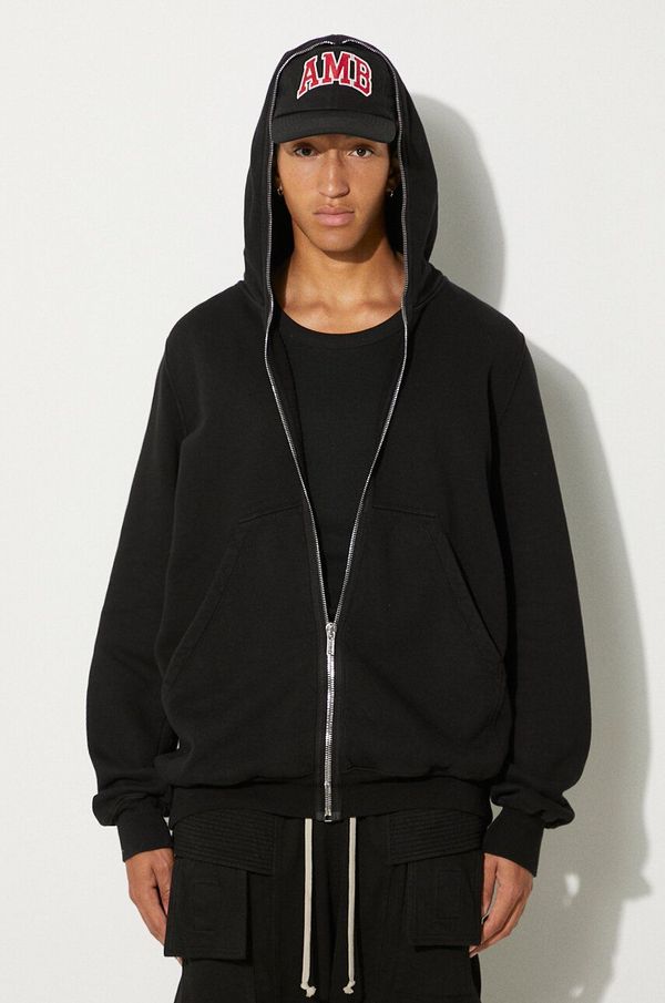 Rick Owens Pamučna dukserica Rick Owens Jumbo Gimp za muškarce, boja: crna, s kapuljačom, bez uzorka, DU02D2283.F