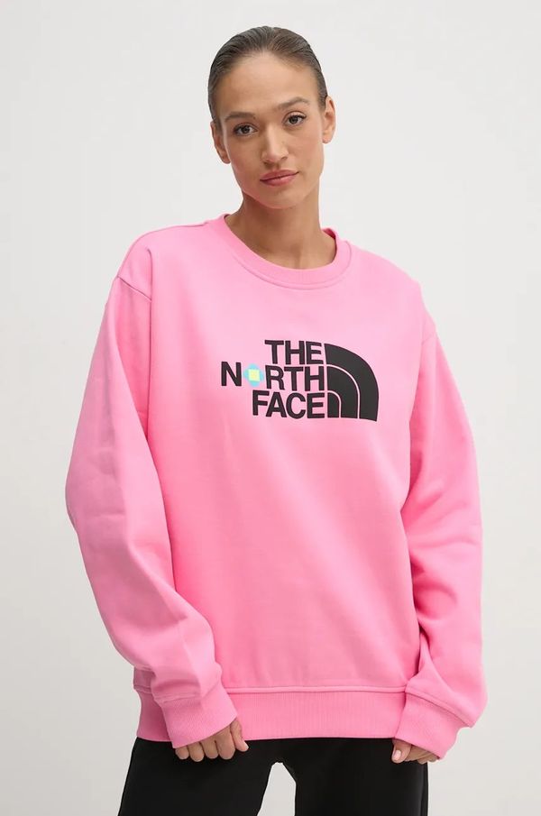 The North Face Pamučna dukserica The North Face TNF x Yinka Ilori za žene, boja: ružičasta, s tiskom, NF0A89C8PIH1