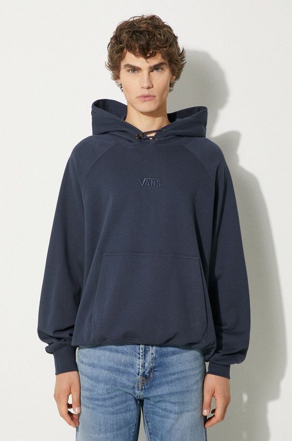 Vans Pamučna dukserica Vans Premium Classics LX Hoodie Fleece za muškarce, boja: tamno plava, s kapuljačom, bez uzorka, VN000GZ1D6Q1