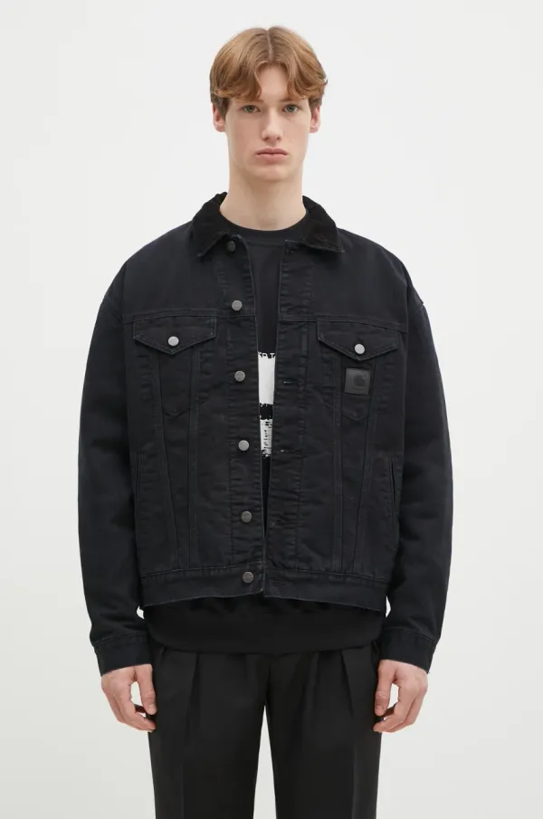 Carhartt WIP Pamučna jakna Carhartt WIP Dayton Trucker Jacket boja: crna, za prijelazno razdoblje, I034315.00E4O