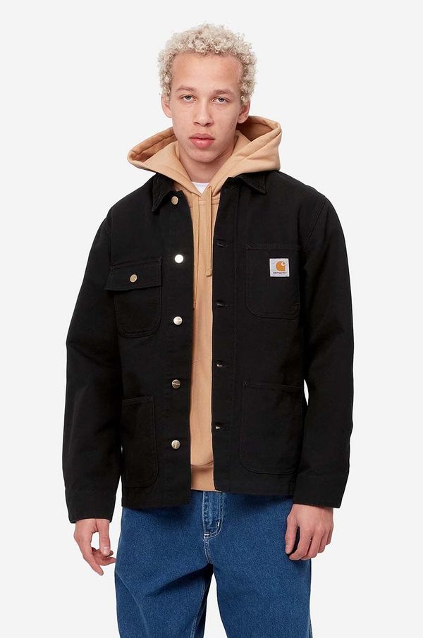 Carhartt WIP Pamučna jakna Carhartt WIP Michigan Coat boja: crna, za prijelazno razdoblje, I031519-HAMILTONBR