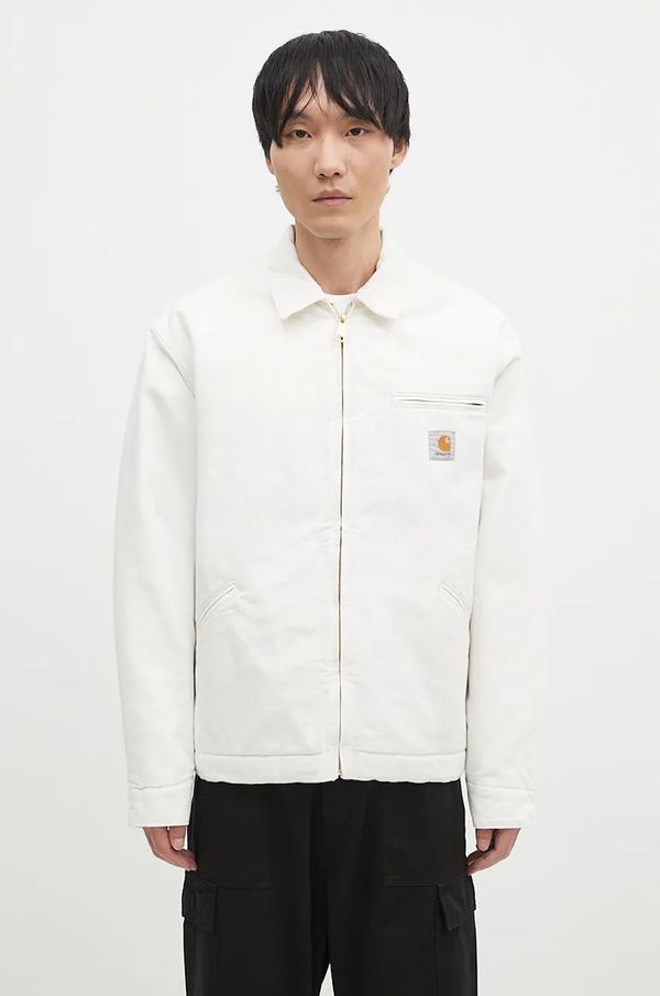 Carhartt WIP Pamučna jakna Carhartt WIP OG Detroit Jacket boja: bež, za prijelazno razdoblje, oversize, I027358.0DJ02