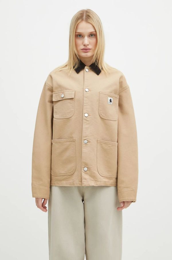Carhartt WIP Pamučna jakna Carhartt WIP OG Michigan Coat boja: smeđa, za prijelazno razdoblje, I031570.2N202