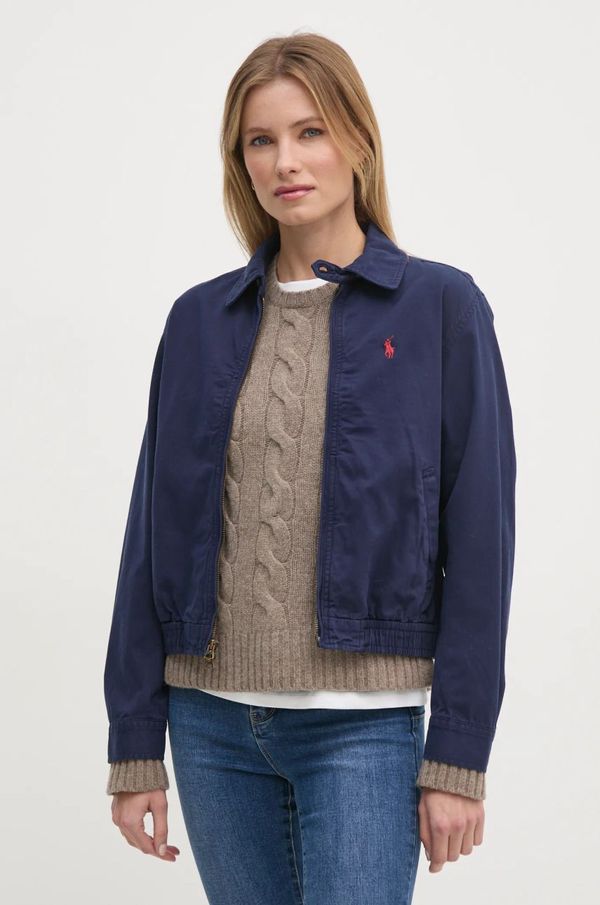 Polo Ralph Lauren Pamučna jakna Polo Ralph Lauren boja: tamno plava, za prijelazno razdoblje, 211934952