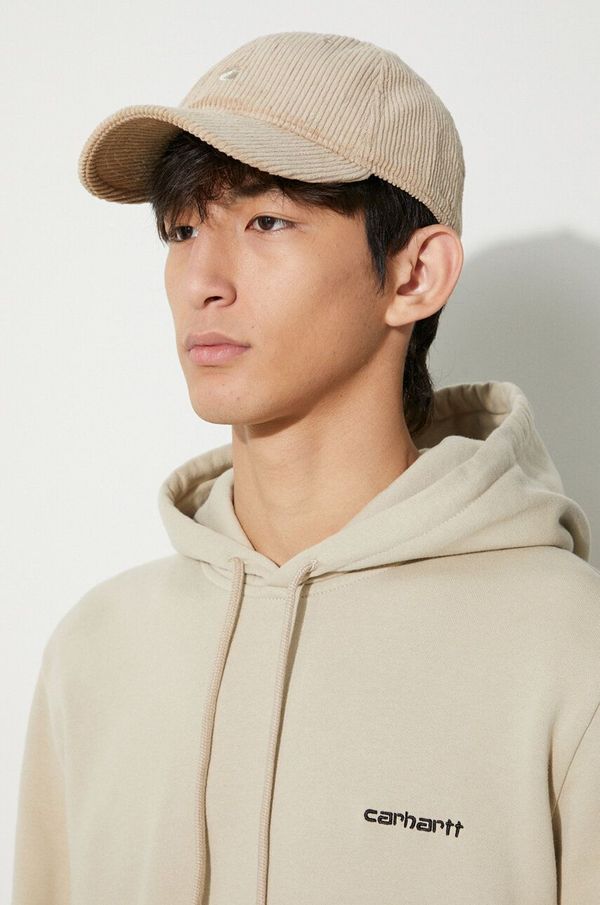Carhartt WIP Pamučna kapa sa šiltom Carhartt WIP boja: bež, bez uzorka