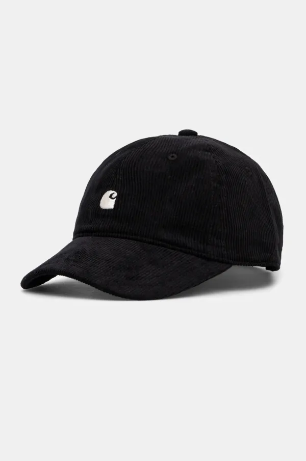 Carhartt WIP Pamučna kapa sa šiltom Carhartt WIP Harlem Cap boja: crna, bez uzorka, I028955.K02XX