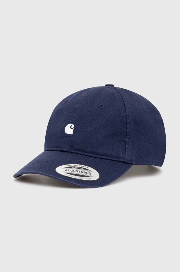 Carhartt WIP Pamučna kapa sa šiltom Carhartt WIP Madison Logo Cap boja: tamno plava, bez uzorka, I023750.2AHXX