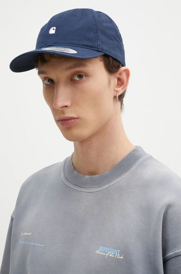 Carhartt WIP Pamučna kapa sa šiltom Carhartt WIP Madison Logo Cap boja: tamno plava, s aplikacijom, I023750.0POXX