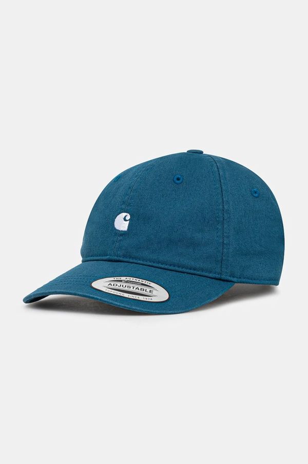 Carhartt WIP Pamučna kapa sa šiltom Carhartt WIP Madison Logo Cap boja: tirkizna, s aplikacijom, I023750.2OUXX