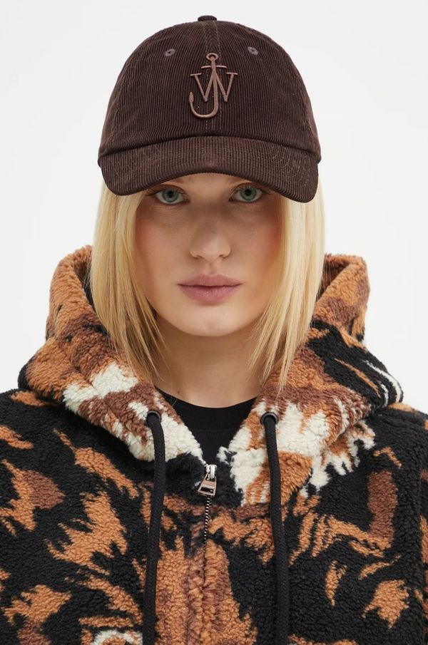 JW Anderson Pamučna kapa sa šiltom JW Anderson Baseball Cap boja: smeđa, bez uzorka, AC0198.FA0386.685