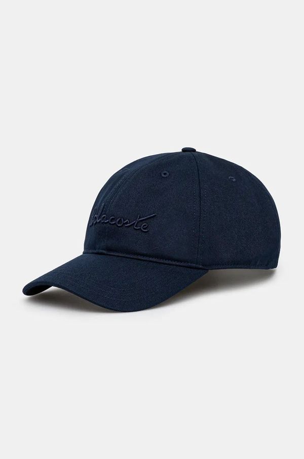 Lacoste Pamučna kapa sa šiltom Lacoste boja: tamno plava, s aplikacijom, RK7592