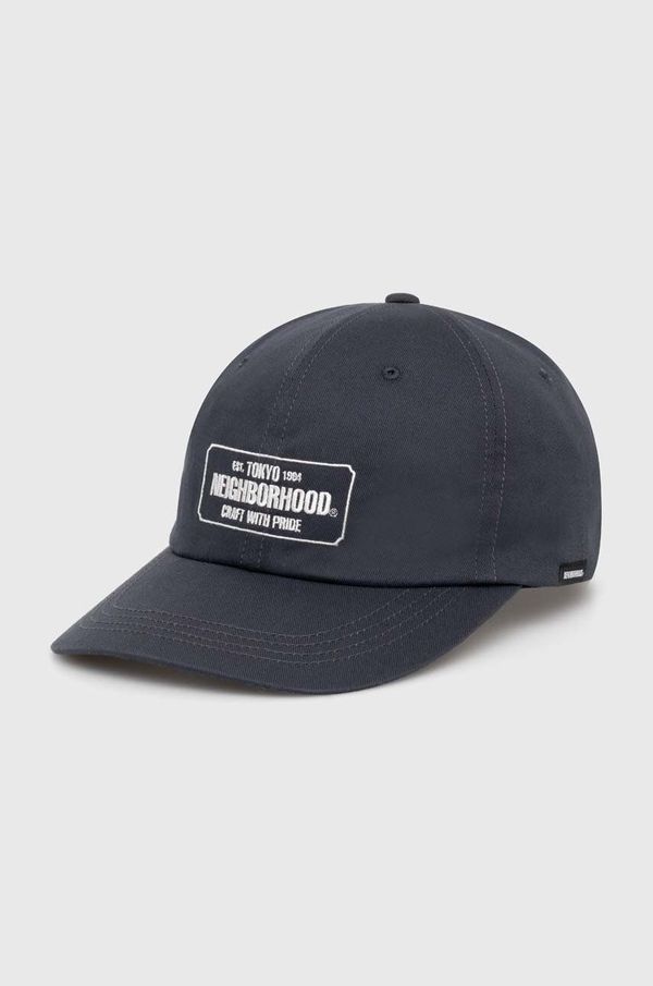 Neighborhood Pamučna kapa sa šiltom NEIGHBORHOOD Dad Cap boja: siva, s aplikacijom, 241YGNH.HT03