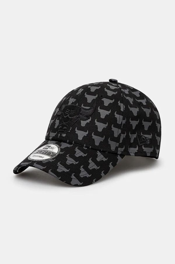 New Era Pamučna kapa sa šiltom New Era TEAM MONOGRAM 9FORTY® CHICAGO BULLS boja: crna, s uzorkom, 60565358