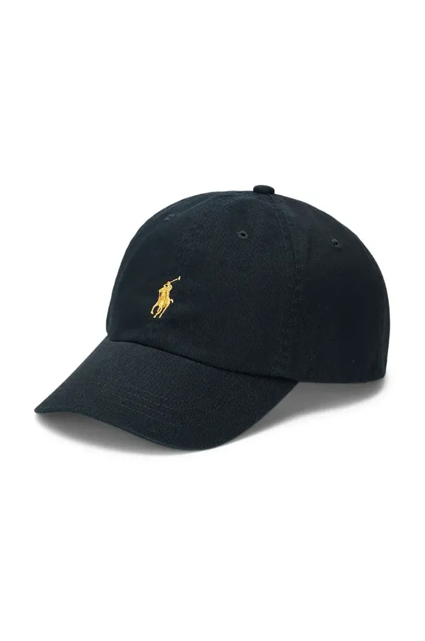 Polo Ralph Lauren Pamučna kapa sa šiltom Polo Ralph Lauren boja: crna, bez uzorka, 710903105