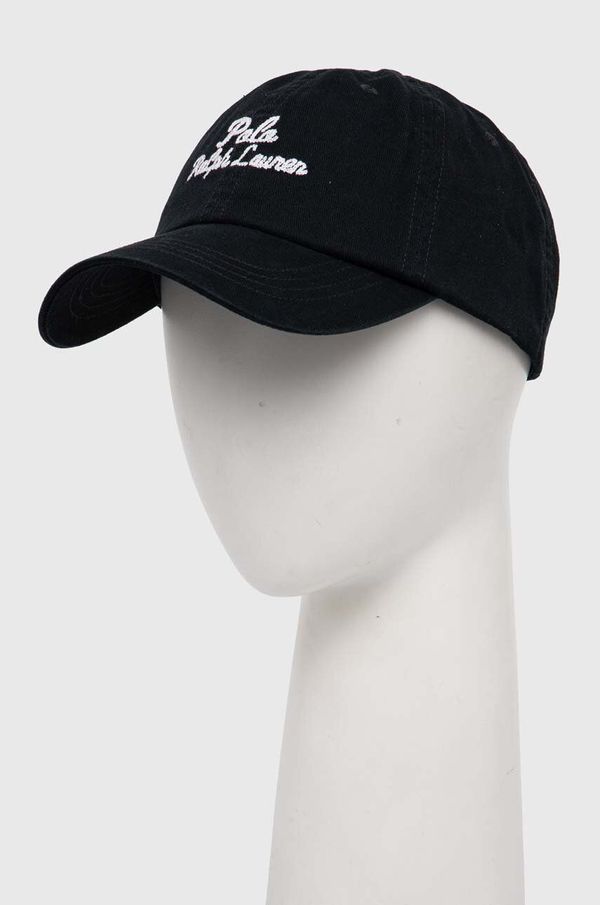 Polo Ralph Lauren Pamučna kapa sa šiltom Polo Ralph Lauren boja: crna, s aplikacijom, 211954882