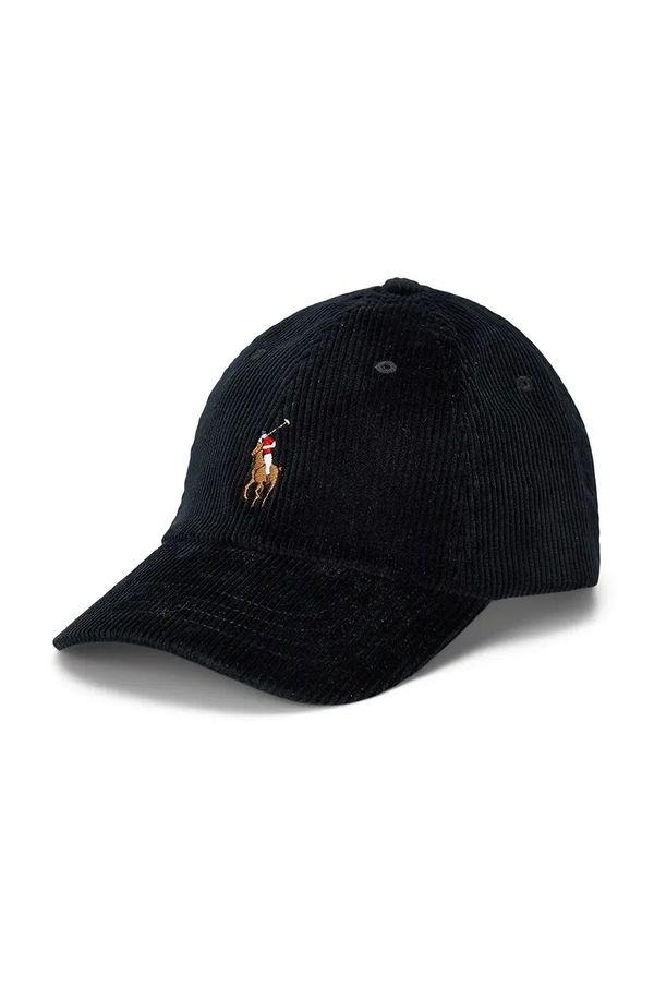 Polo Ralph Lauren Pamučna kapa sa šiltom Polo Ralph Lauren boja: crna, s aplikacijom, 710847175