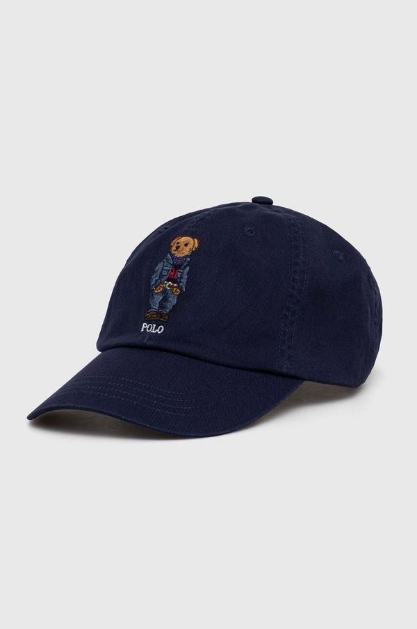 Polo Ralph Lauren Pamučna kapa sa šiltom Polo Ralph Lauren boja: tamno plava, s aplikacijom, 211949925211949925