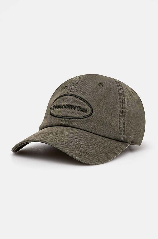 thisisneverthat Pamučna kapa sa šiltom thisisneverthat Overdyed E/T-Logo Cap boja: zelena, s aplikacijom, TN240WHWBC02