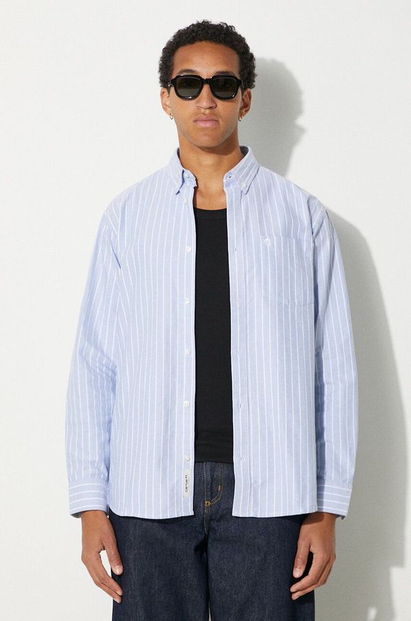 Carhartt WIP Pamučna košulja Carhartt WIP Longsleeve Dowlen za muškarce, regular, s button-down ovratnikom, I033815.2FWXX