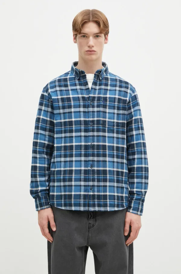 Carhartt WIP Pamučna košulja Carhartt WIP Longsleeve Fendrick Shirt za muškarce, regular, s button-down ovratnikom, I034382.2MHXX