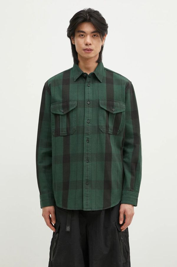 Filson Pamučna košulja Filson Vintage Alaskan Guide Shirt za muškarce, boja: zelena, relaxed, s klasičnim ovratnikom, FMCAM0013
