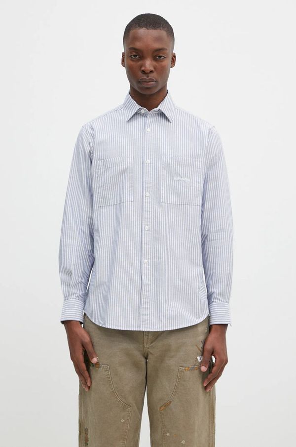 No Problemo Pamučna košulja No Problemo Oxford Stripe Longsleeve Shirt za muškarce, regular, s klasičnim ovratnikom, NP40102.02