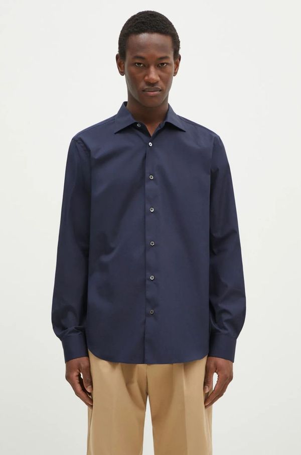 Paul Smith Pamučna košulja Paul Smith za muškarce, boja: tamno plava, slim, s klasičnim ovratnikom, M1R-790Y-M00050