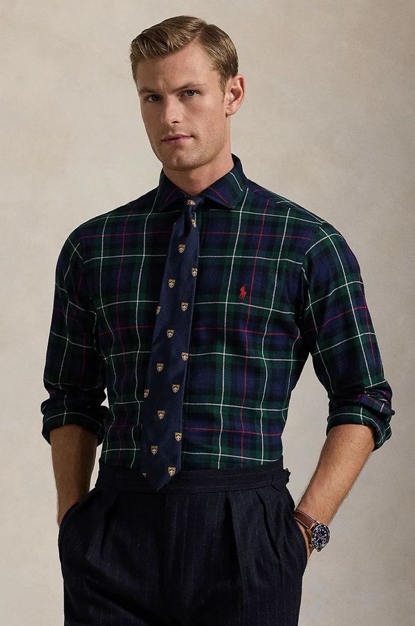Polo Ralph Lauren Pamučna košulja Polo Ralph Lauren za muškarce, regular, s talijanskim ovratnikom