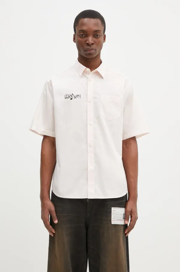 Undercover Pamučna košulja Undercover Shirt za muškarce, boja: ružičasta, regular, s klasičnim ovratnikom, UP1E4403