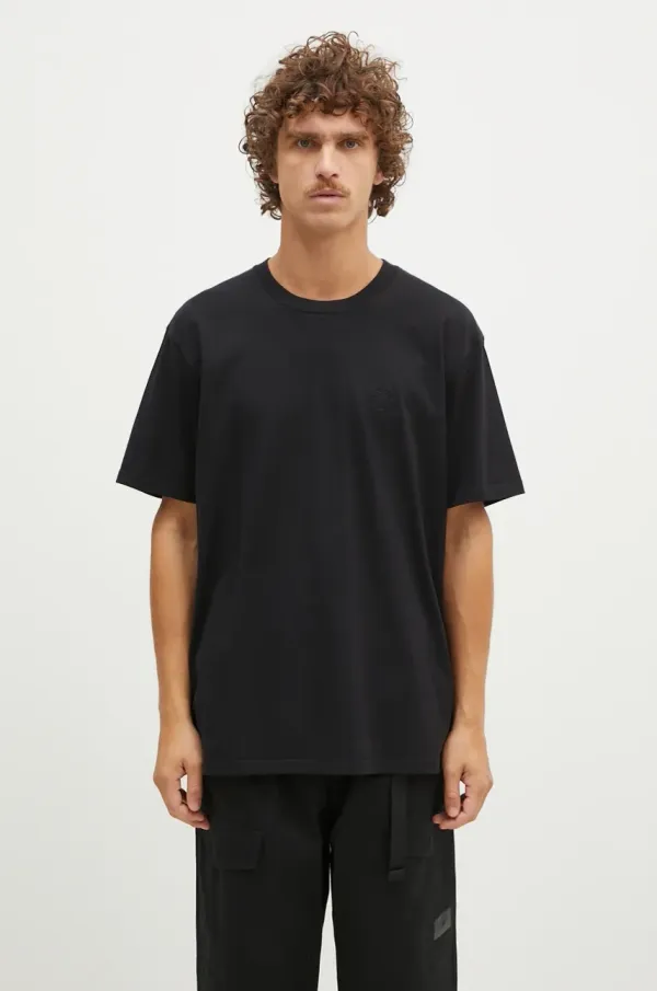 1017 ALYX 9SM Pamučna majica 1017 ALYX 9SM Regular Fit Crewneck Tee za muškarce, boja: crna, s aplikacijom, AAMTS0484FA01