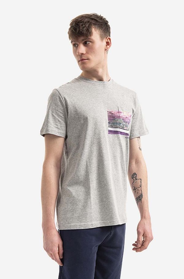 A.P.C. Pamučna majica A.P.C. Elias boja: siva, s tiskom, COEEV.H26090-GREYHEATHE