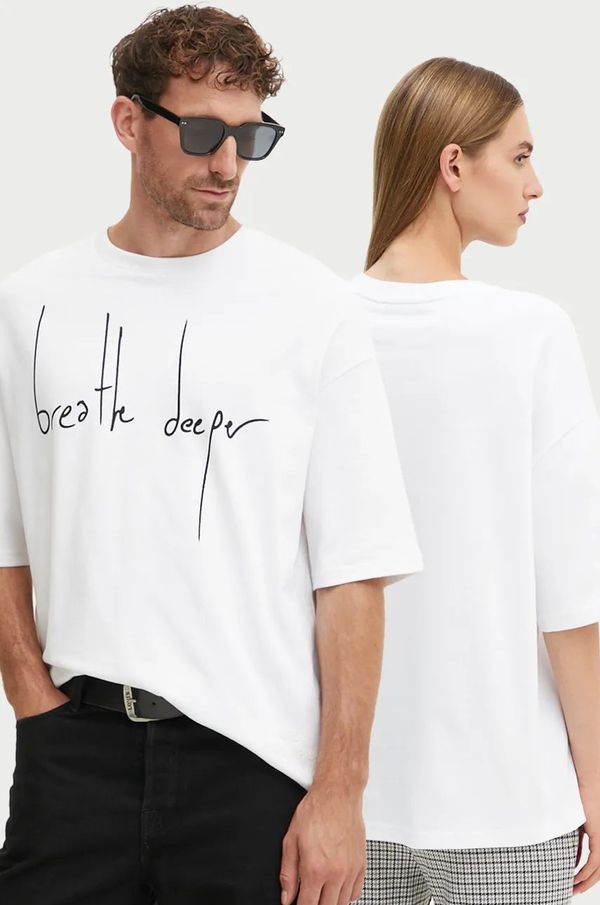 A.P.C. Pamučna majica A.P.C. t-shirt journey boja: bijela, s uzorkom, COHFM.M26440