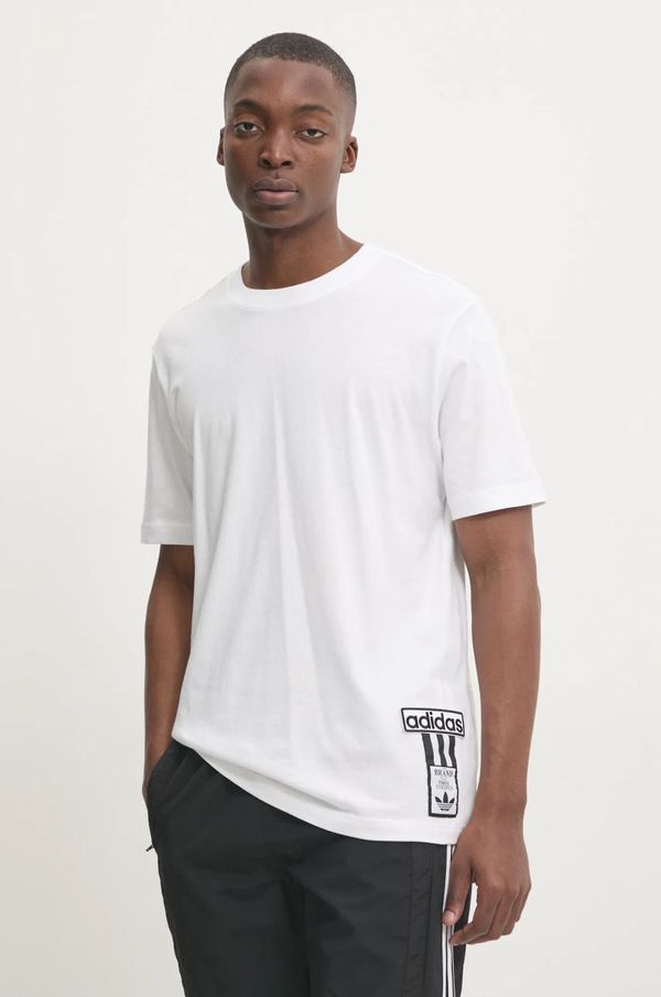 adidas Originals Pamučna majica adidas Originals Adibreak za muškarce, boja: bijela, s tiskom, JD4195