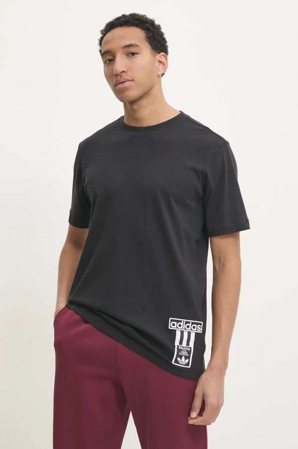 adidas Originals Pamučna majica adidas Originals Adibreak za muškarce, boja: crna, s aplikacijom, JD4194