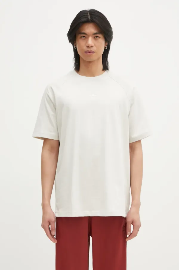 adidas Originals Pamučna majica adidas Originals Essential za muškarce, boja: bež, bez uzorka, JD3277