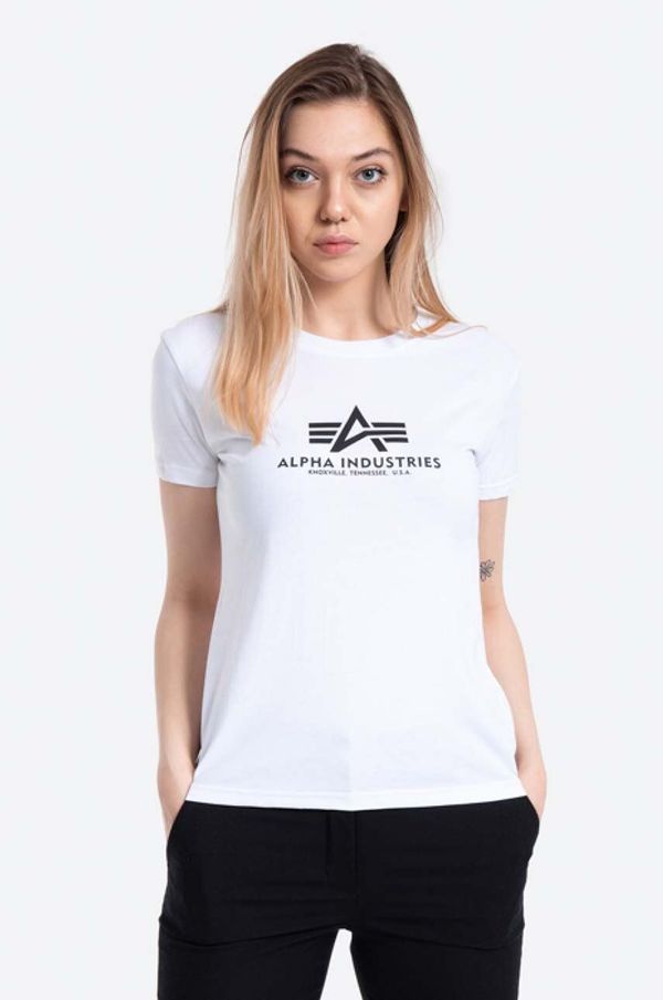 Alpha Industries Pamučna majica Alpha Industries boja: bijela, 196051.09-white