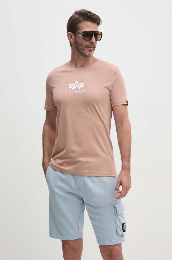 Alpha Industries Pamučna majica Alpha Industries boja: ružičasta, s tiskom